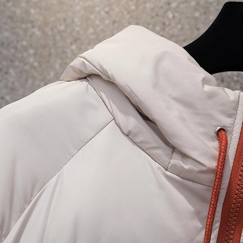EHQAXIN New Women's Hooded Down Jacket 2022 Winter Casual Mid-Length Thick Loose Coat Jacket With Pockets For Ladies L-4XL