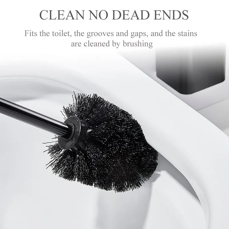 black toilet brush corner cleaning brush quick draining wall mounted and floor standing home cleaner tools bathroom accessories free global shipping