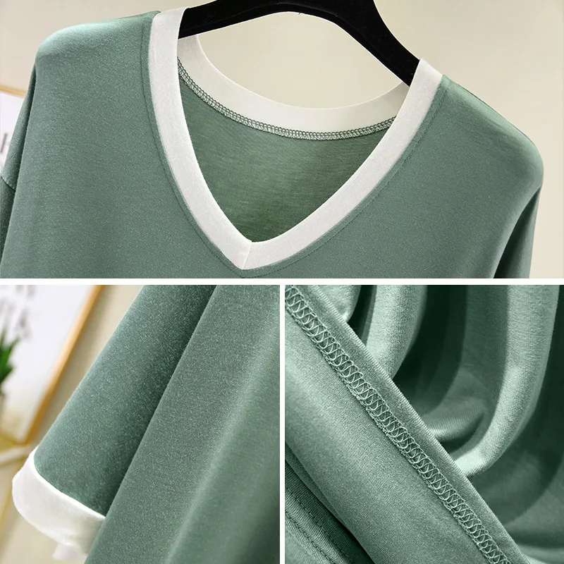 Женское летнее платье новинка 2020 Длинные свободные платья с V-образным вырезом