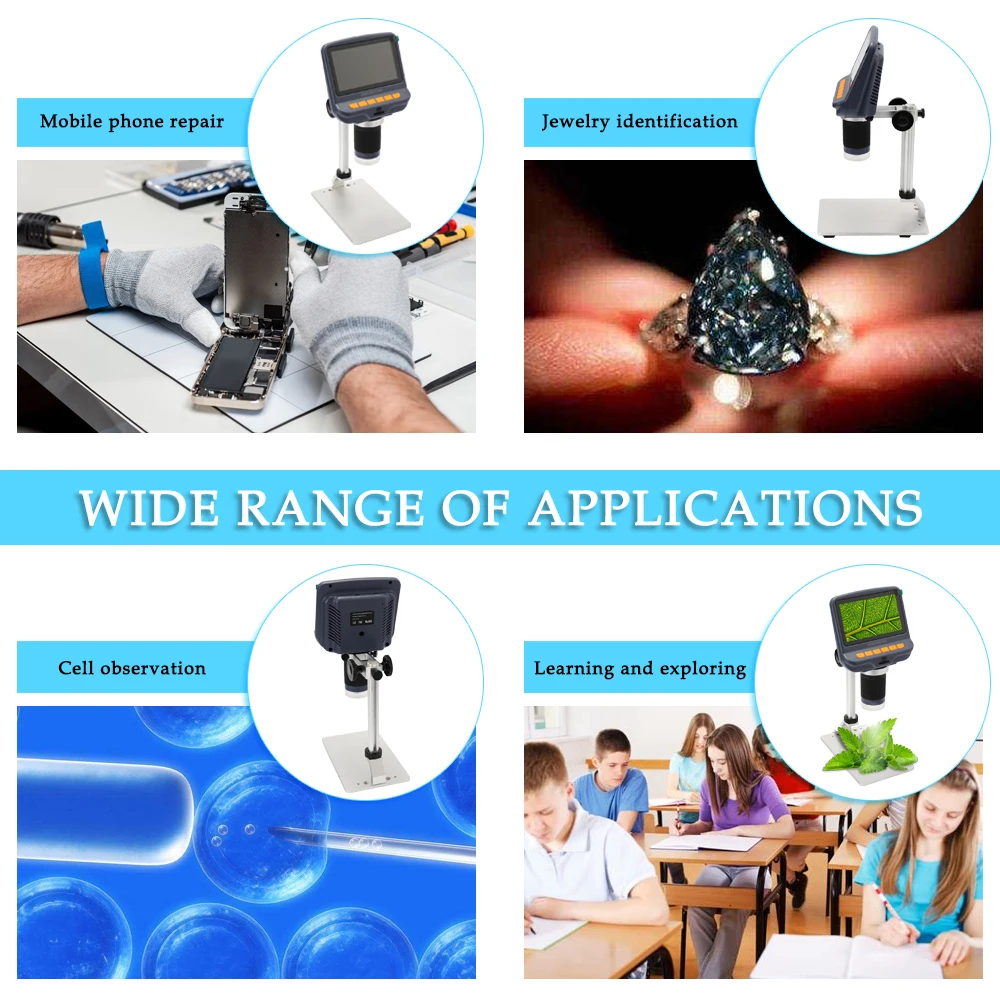 Andonstar Professional Electronic Digital Microscope Magnifier 4.3 Inch 1080P Camera for Mobile Phone Repair Soldering | Инструменты
