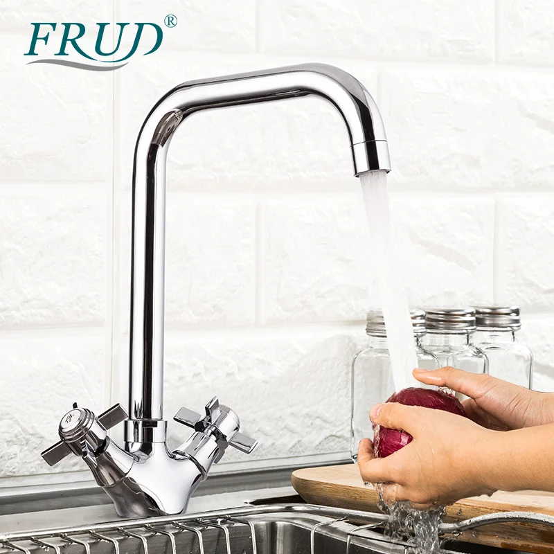 FRUD смеситель для кухонной раковины горячей и холодной воды с одной ручкой