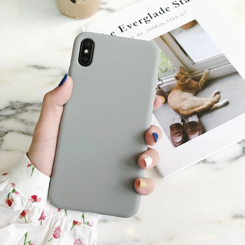 Ktggj-hui Силиконовый матовый чехол ярких цветов для iPhone XS Max XR X 10 8 7 6 6S Plus, модный простой мягкий чехол из ТПУ для iPhone 11 Pro Max Funda - Цвет: Ktggj-hui