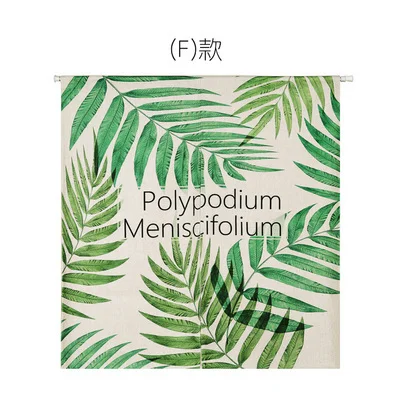 Decoração para Casa Sala de Estar Plantas Pastoral Americano Folhas Sombreamento Porta Janela Cortina Quarto Estudo Cozinha Café Bar