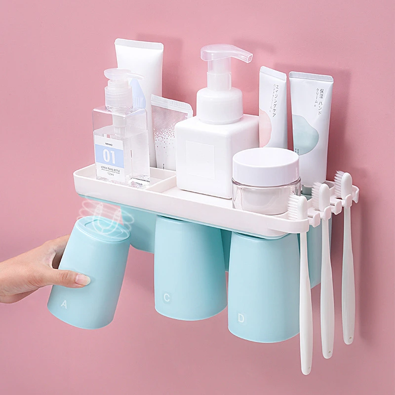 Bathroom Toothbrush Holder Multifunction High Capacity Place Toothpaste Accessories Convenient Dispenser | Дом и сад