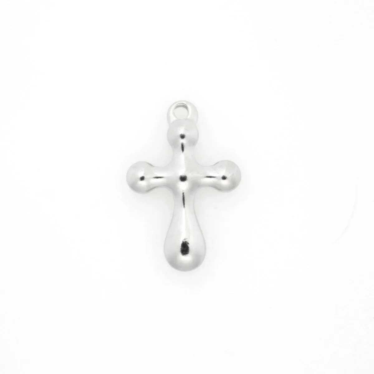 

10 PCs 304 Stainless Steel Charms Cross Silver Color 22mm x 14mm