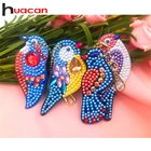 Новинка, алмазная вышивка Huacan 5D, брелок для ключей, алмазная с изображением птицы, ручная работа, подарки, украшения для сумок
