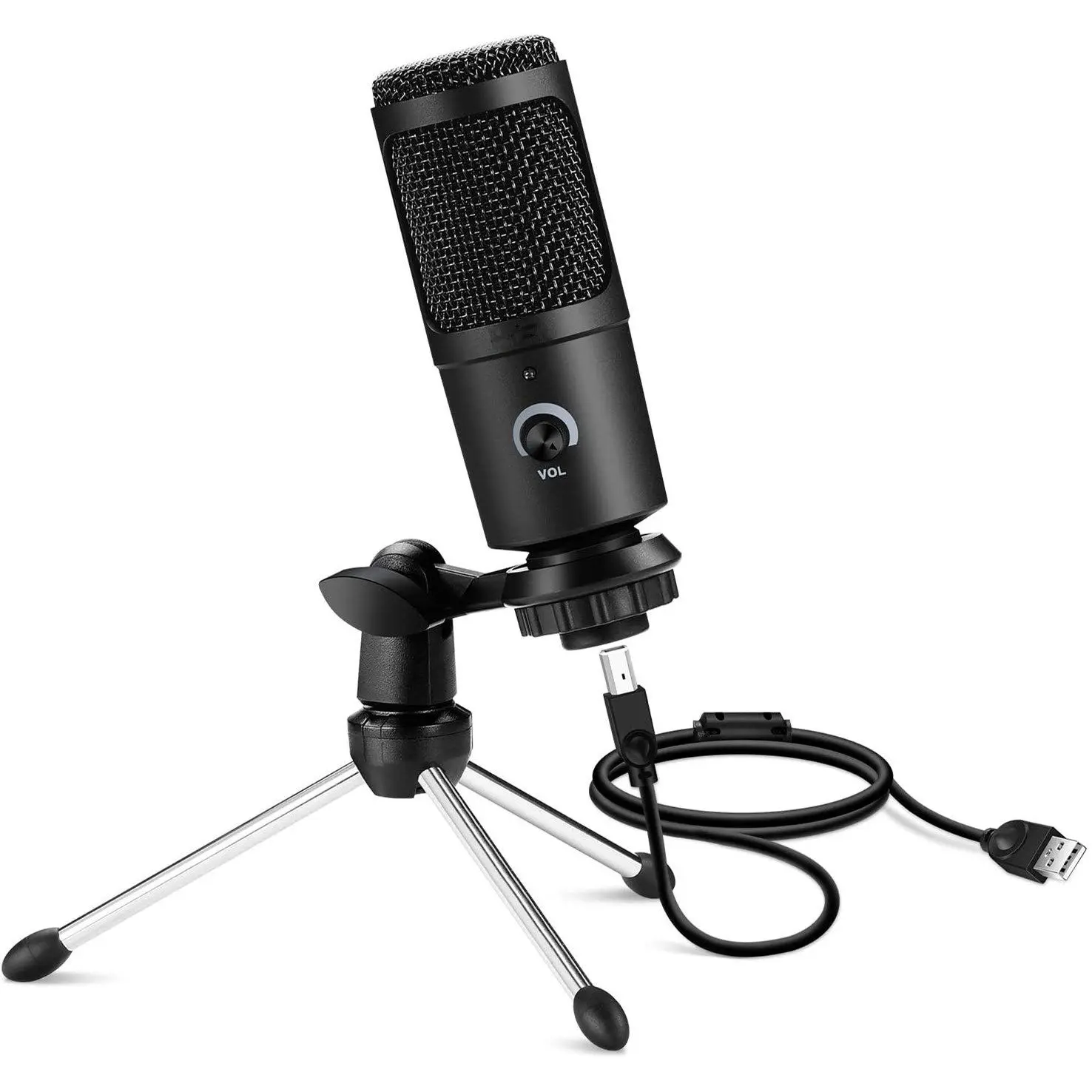 Chatting YouTube Suit for Recording Video Conference Live Streaming Tiktok Gaming Computer Microphone Real-Time Monitor Condenser Microphone with USB Sound Card for PC/Laptop/Mac/Desktop Skype 