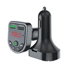 FM-трансмиттер в автомобиль, Bluetooth 5,0, MP3 модулятор, беспроводной аудиоприемник, быстрая зарядка с двумя USB-портами, а