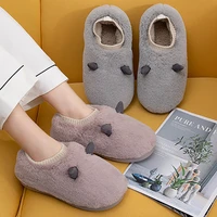 women fur slippers autumn winter cute furry slippers indoor non slip house shoes casual floor shoes plush warm couples shoes men