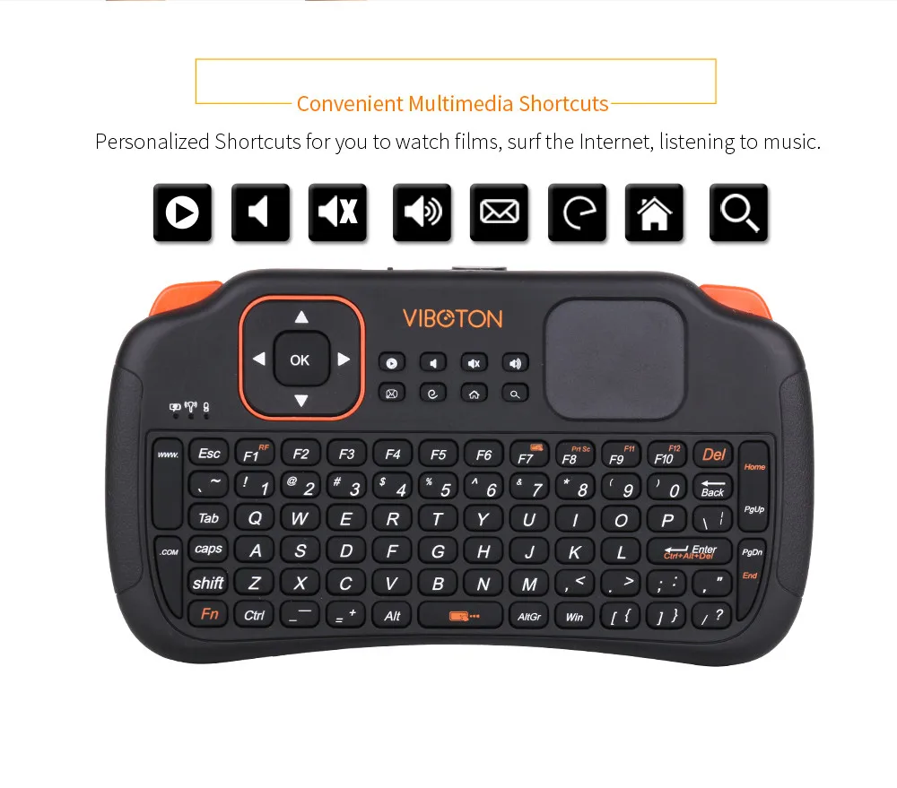 Беспроводная клавиатура Ouhaobin 2 4G Air Mouse тачпад мини клавиатуры с USB приемником для