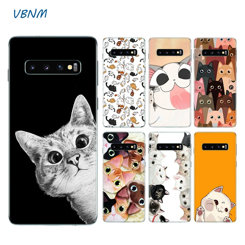 Милый чехол с котенком для Samsung Galaxy S20 + Ultra S10 S9 S8 Plus S10E S6 S7 Edge Note 20 8 9 10 Pro