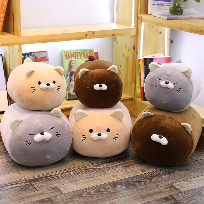 

Новинка 2021, плюшевая игрушка в виде кота, мягкая милая кукла-Кот, подушка в виде животного, Мультяшные игрушки для детей, рождественский пода...