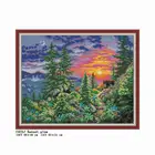 Набор для вышивки крестиком Joy Sunday, набор для рукоделия, светящийся узор на закате, штампованная нить 11CT 14CT, напечатанное украшение для рукоделия, подарок