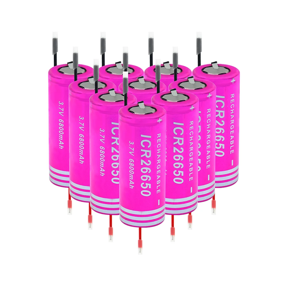 

HIGH DRAIN 6/8/10 Pcs 3.7v 6800mah Li-ion Battery High Drain 20a 26650 Lithium Battery Rechargeable For LED light