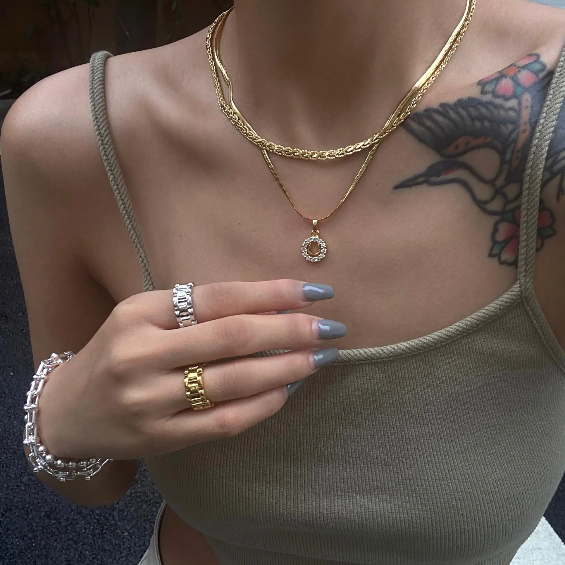 

2021 Dazan New Custom 18k Gold Plated Friendship Custom Bracelets Pop It Designer Jewelry Bohemian Anchor Bracelet For Women