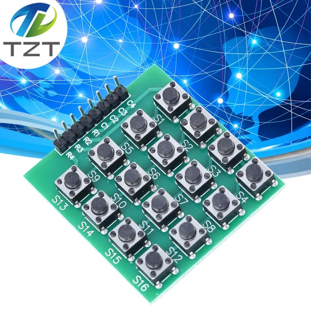8pin 4*4 4x4 Матрица 16 ключей кнопка клавиатуры макет модуль микроконтроллер для arduino