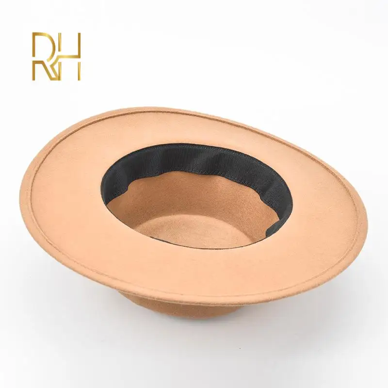 Шляпа Женская фетровая с лентой и плоскими полями из 100% шерсти | Аксессуары для