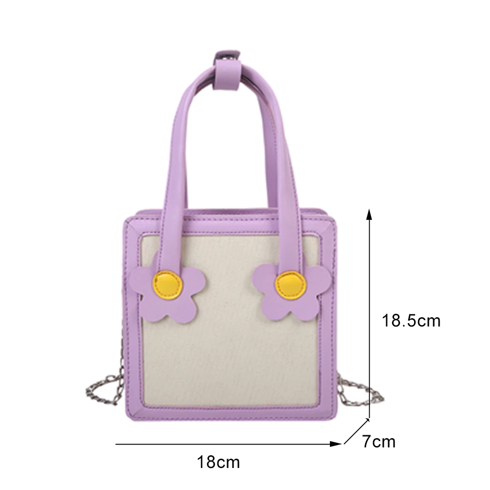 

Fashion Women PU Leather Patchwork Chain Shoulder Crossbody Messenger Bags Casual Ladies Small Purse Top-handle Handbag