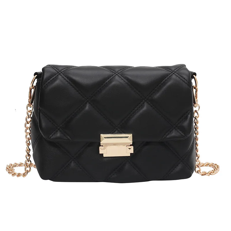 

Crossbody Bag Luxury Women Small Diamond Lattice Chain Leather Handbag Trendy Plaid Messenger Bag Lady Quilted Flap Shoulder Bag