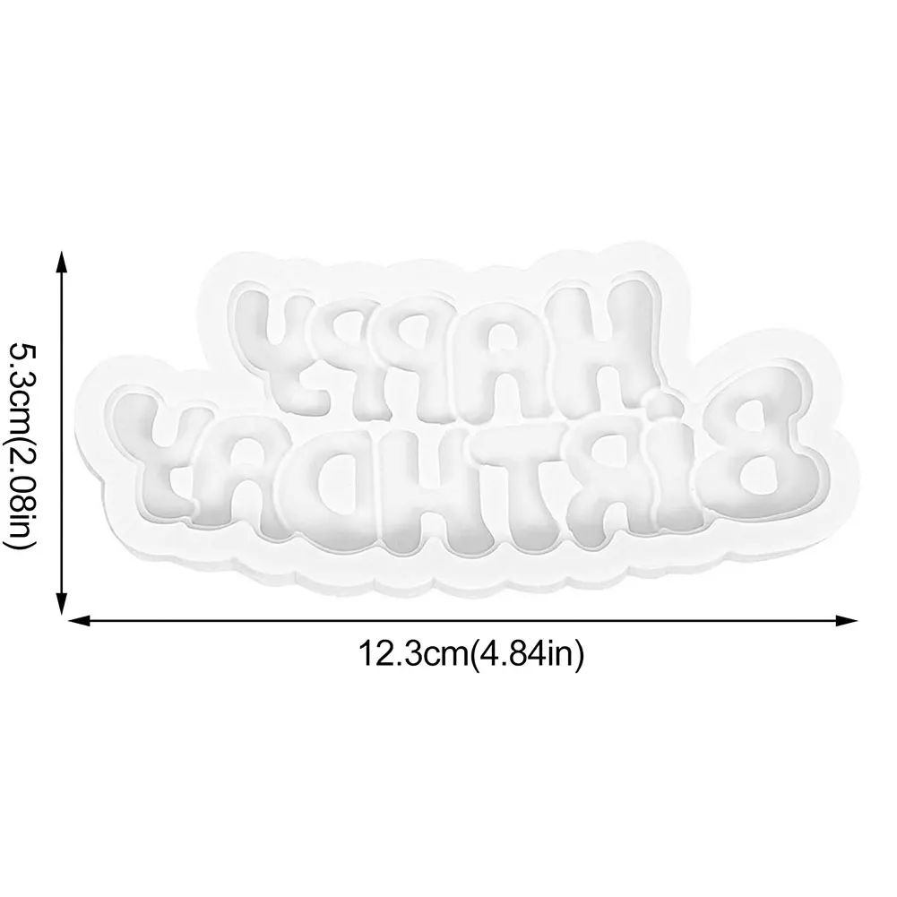 

DIY Birthday Silicone Mold Happy Birthday Shape Cake Moulds Baking Tool Chocolate Bread Pastry Birthday Wedding Party