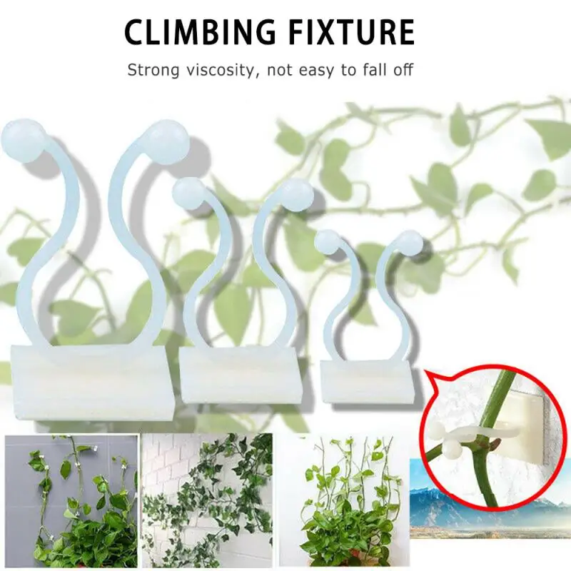 20Pcs Invisible Wall Vines Fixture Rattan Clamp Clip Sticky Hook Climbing Vine Plant Fixer Home Balcony Garden Decor Holder | Дом и сад