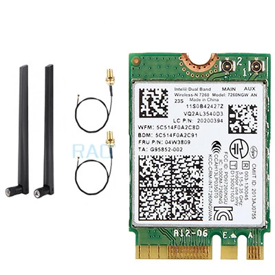 Dual Band Wireless-N 7260NGWAN 7260NGW 7260AN NGFF 300Mbps+BT4.0 04W3809 04X6008 WIFI Card for Thinkpad X240 T440P W540 T431S