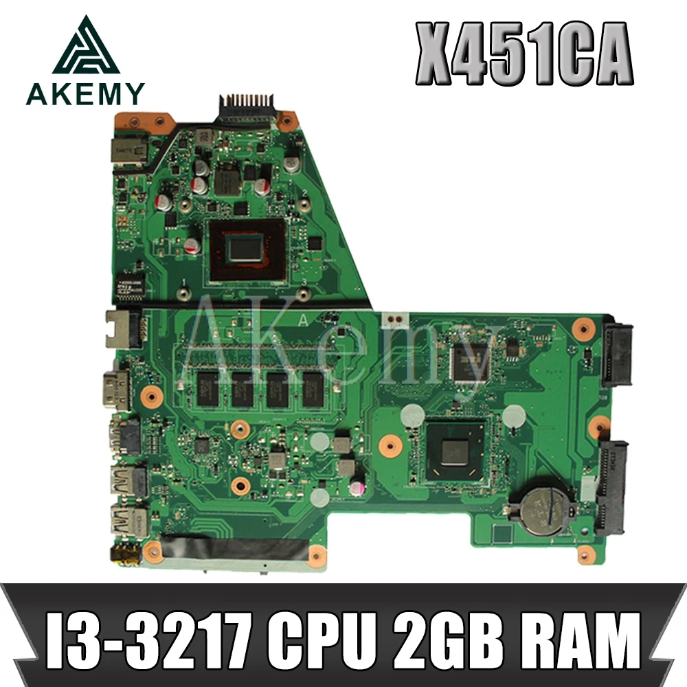 X451CA материнская плата с I3 3217CPU 2 Гб для For Asus X451C F451 F451C ноутбука 100%