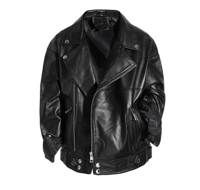 2022 Spring Autumn Fall Sheep Genuine Leather Coat Female Loose Casual Women's Jacket Outerwear Plus Big Size Clothing Trend XXL