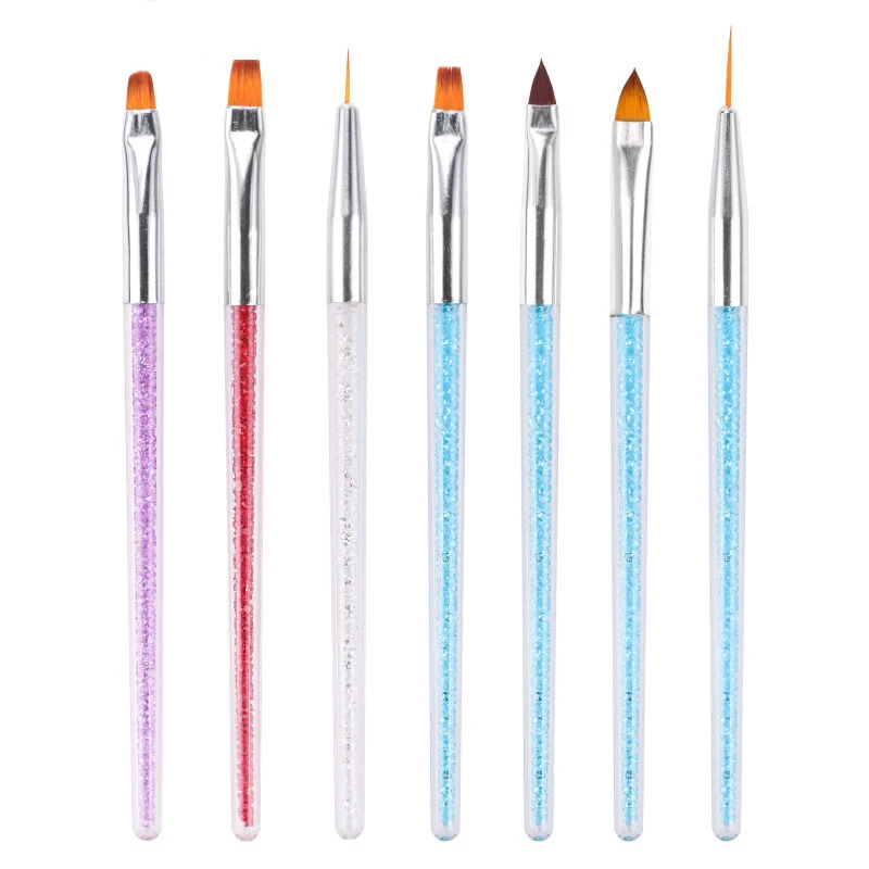 

1Pcs Acrylic UV Gel Nail Art Brushes 3D Nail Extension Brush Painting Pen UV Gel Flower Drawing Pen Nail Art DIY For Manicure