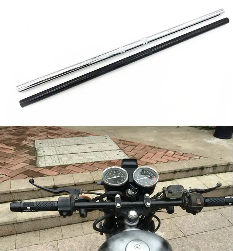 Мотоциклетный руль 7/8 &quot22 мм черный для Honda Kawasaki Yamaha Suzuki Harley Chopper Bobber|Руль