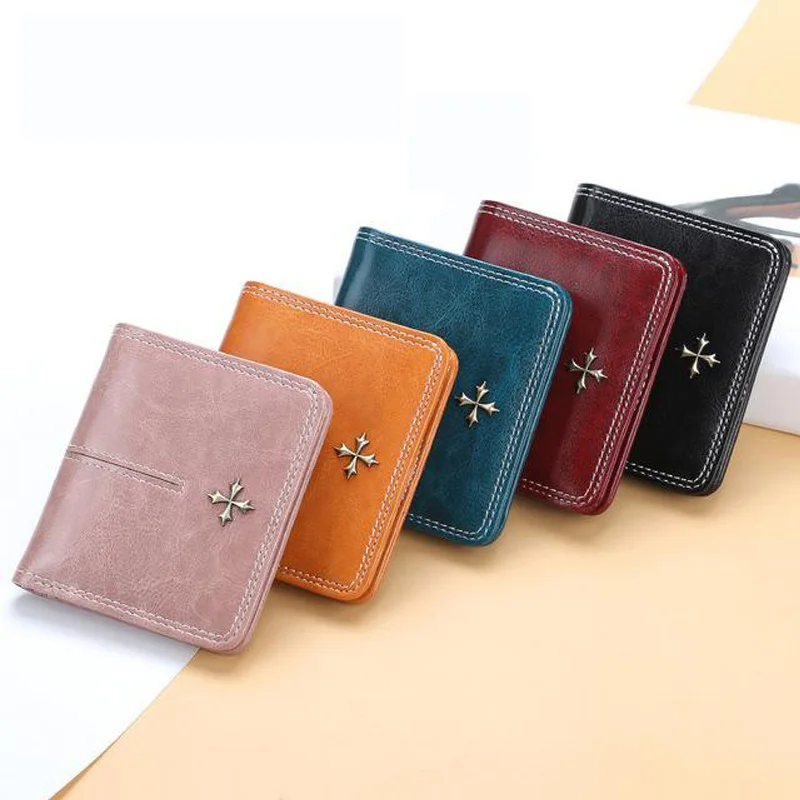 

KUDIAN BEAR Clutch Women Wallet Short Credit Card Holder PU Leather Designer Money Purse Ladies Wallets Carteira FED623 PM49
