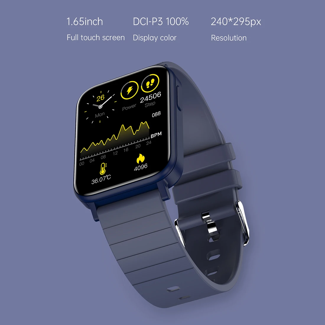 colmi p17 1 65 inch smartwatch men body temperature test fitness tracker ip68 waterproof smart watch for android xiaomi phone free global shipping