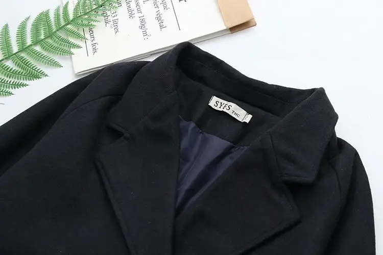 Повседневные шерстяные пальто размера плюс 2019 осенняя одежда модная Свободная