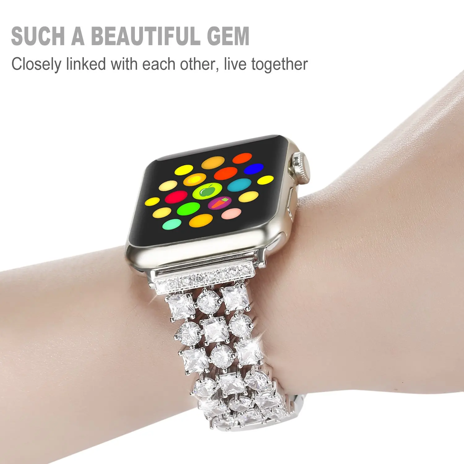 Роскошный алмаз ювелирный ремень для наручных часов Apple Watch ремешок 42 мм 38 версия