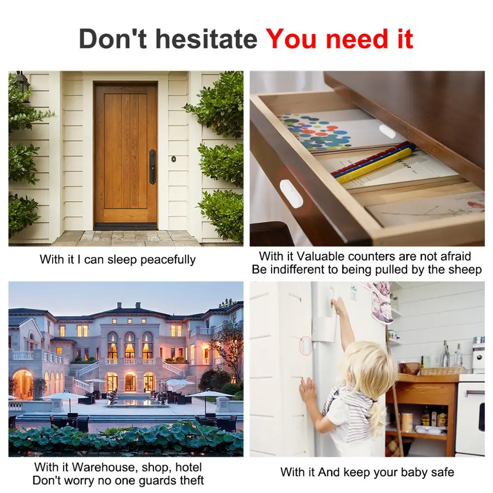 Умный датчик окон и дверей Tuya ZigBee беспроводной удаленный детектор домашней