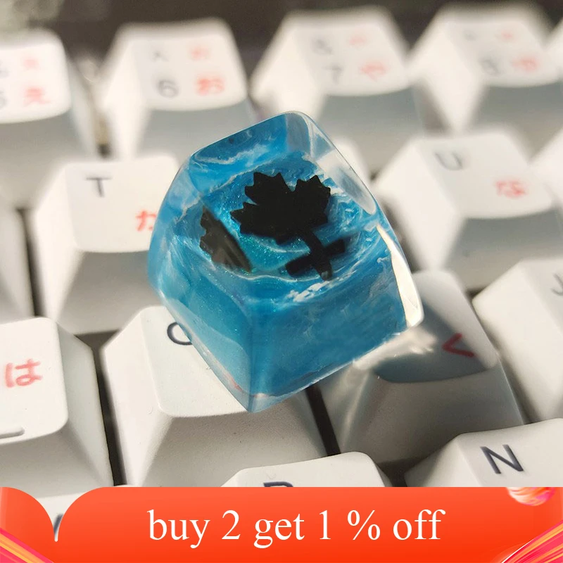 

Rainbow 6 Black Ice Key cap OEM R4 Blue Resin Key Cap для Cherry клавиатура MX New