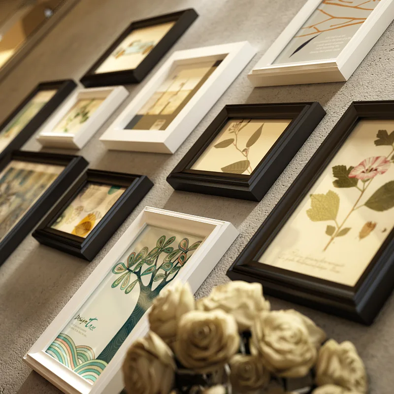 

10pcs one set new solid wood photo frame combination child growth photo frame combination