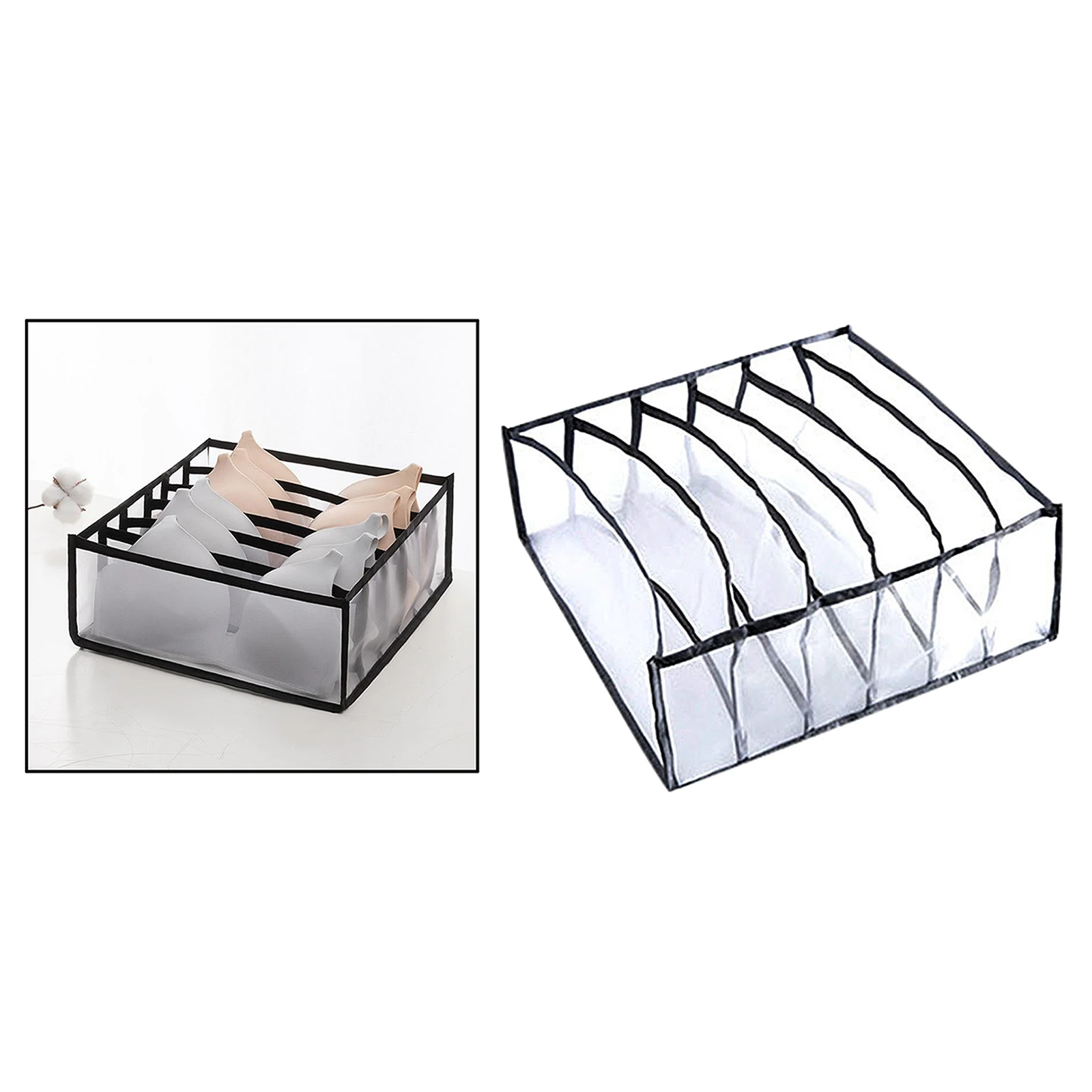 6 Gripes Foldable Drawer Organizer Underwear Bra Sock Ties Scarf Storage Box Close Basket Bins Container | Дом и сад