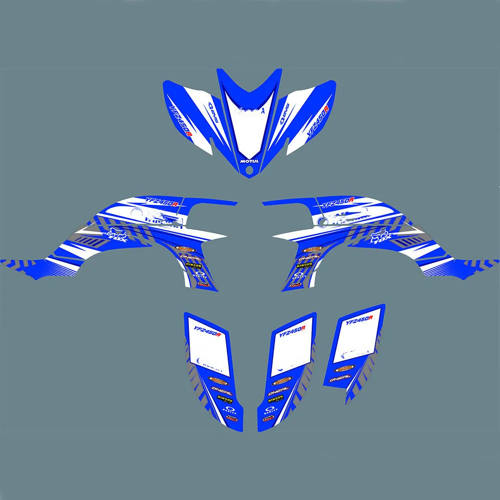 6 видов стилей мотоцикла ATV 3 м графические наклейки для YAMAHA YFZ450R YFZ R450 2003 2004 2005 2006 2007