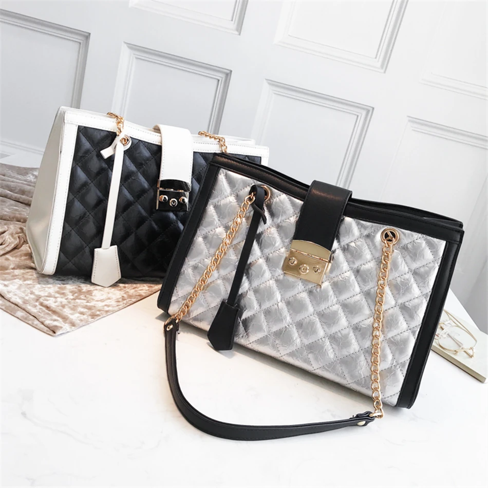 Трендовая модная женская сумка на руку с цепочкой Высококачественная мягкая