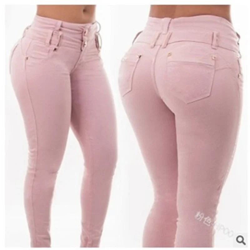

WEPBEL Sexy Women Ripped High Waist Jeans Ladies Skinny Hole Pencil Pants Casual Women Washed Denim Pants