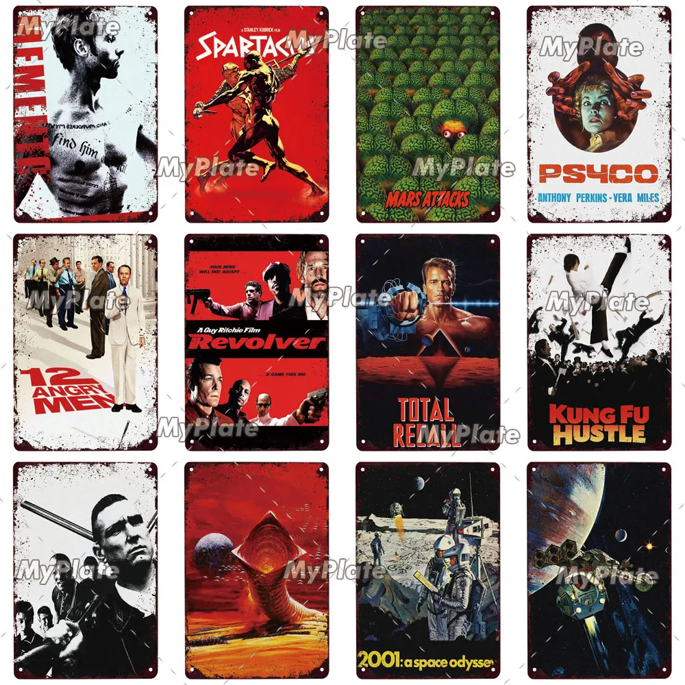 Научная фантастика кинопостер металлический знак ВИНТАЖНАЯ фотография