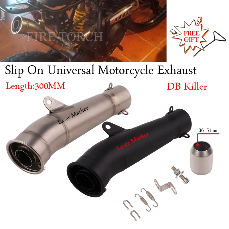 

51MM Universal Motorcycle Exhaust Modified Muffle Escape MOTO DB Killer For Z1000 Z1000SX GSX250R GSR400 CBR1000RR NVX155 RC390