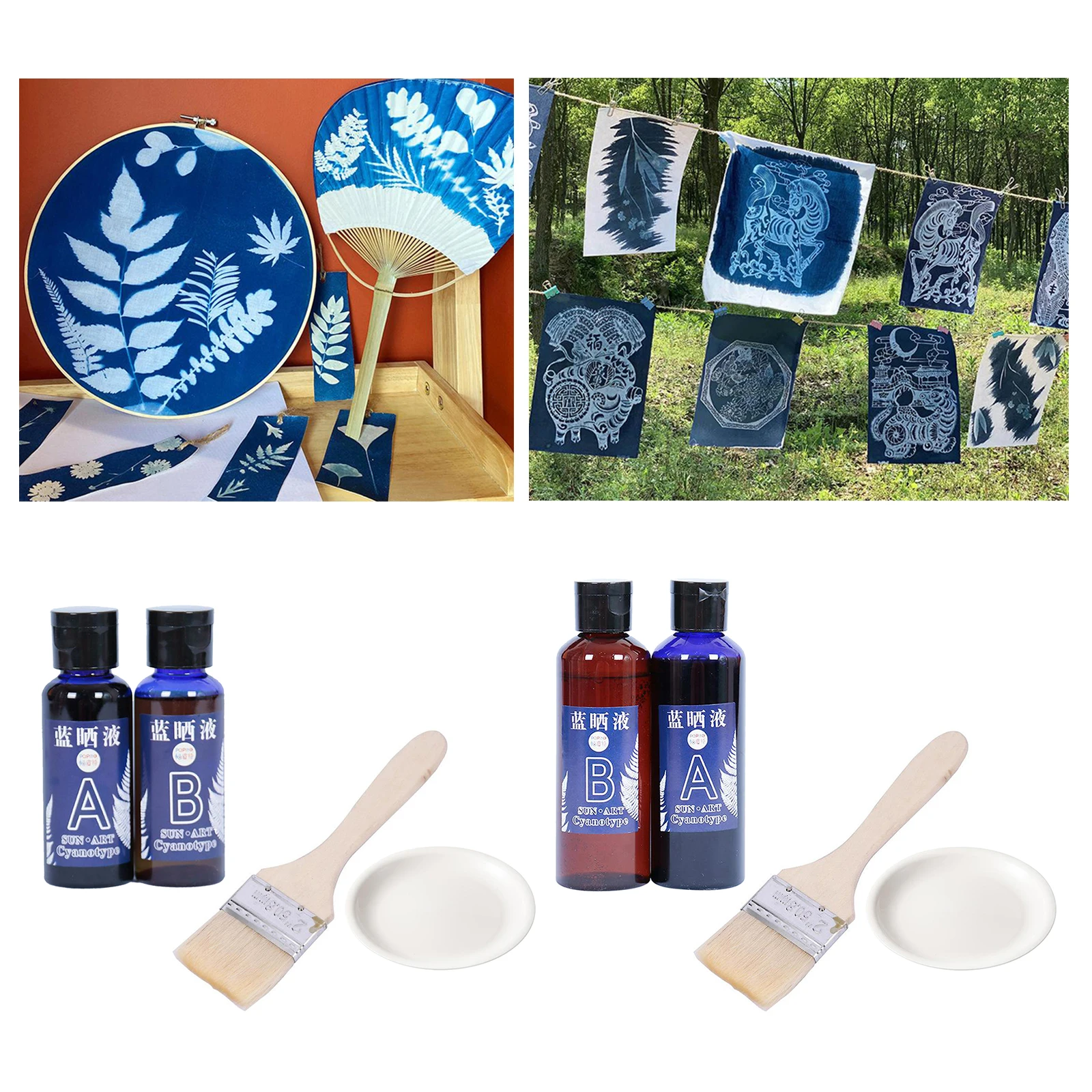 

Jacquard Cyanotype Solar Blueprint Dry Blue on Fabric DIY Kit Photo Craft