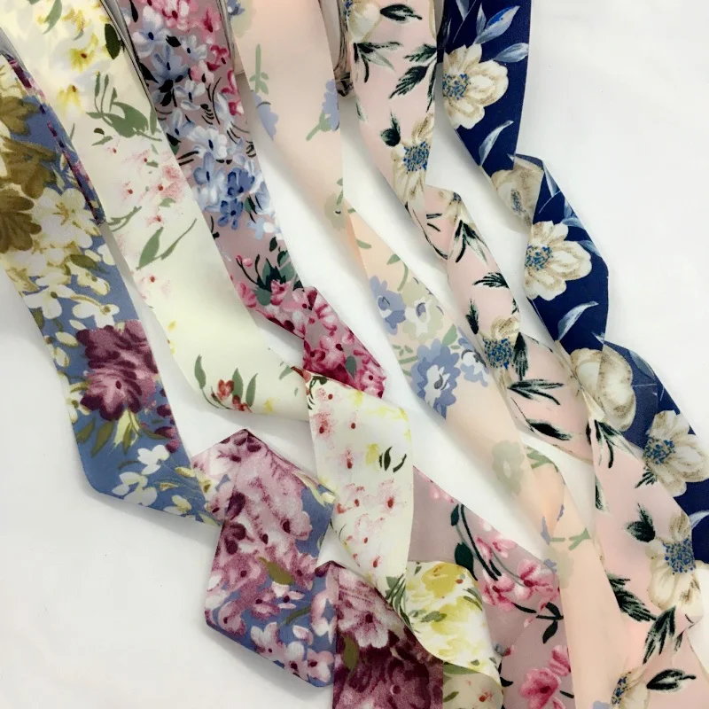 1.5cm4cm шифоновое платье с цветами полиэфирная тканевая лента для ручной Лоскутные