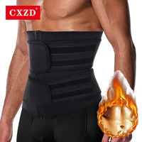 cxzd waist trainer corset sweat belt for men weight loss compression trimmer workout fitness abdominal straps modeling