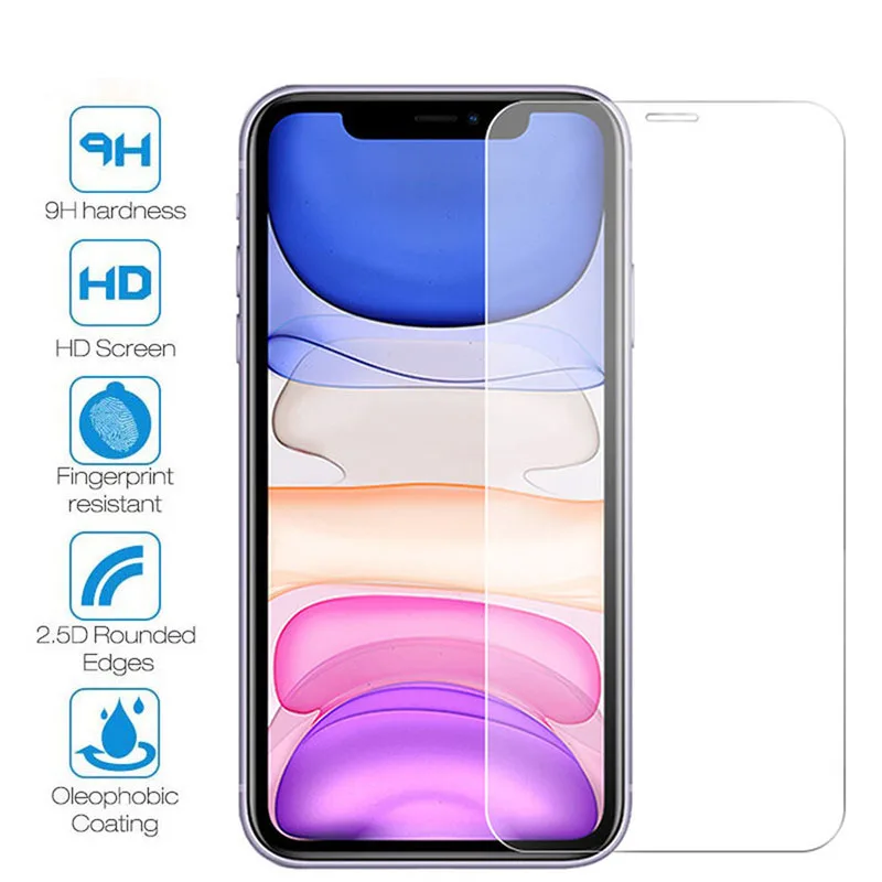 Закаленное стекло для iPhone 12 Mini 11 Pro Max SE XR X XS Защитное 5 6 7 8 Plus|Защитные стёкла и