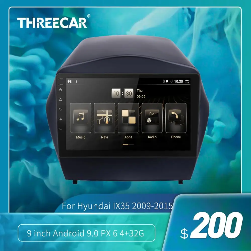 Автомагнитола Threecar PX6 стерео 2DIN Android 9 0 с GPS Навигатором Wi Fi HDMI DAB +|Автомагнитолы| |