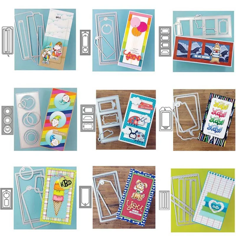 

Cutting Dies Greeting Card Base Frame Ploygon Love Heart Lace Christmas Decor Scrapbook Paper DIY Embossing Stencil Album