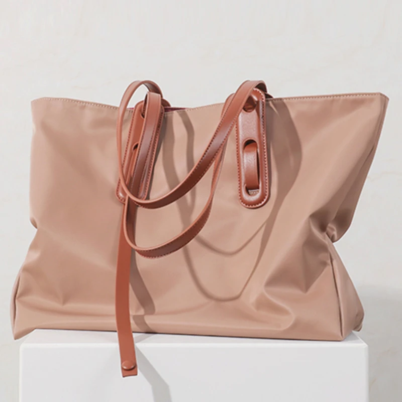 

Quality Waterproof Nylon Tote Bags for Women 2021 New Trend Simple Shoulder Messenger Bag Ladies Casual Composite Bags Sac Luxe